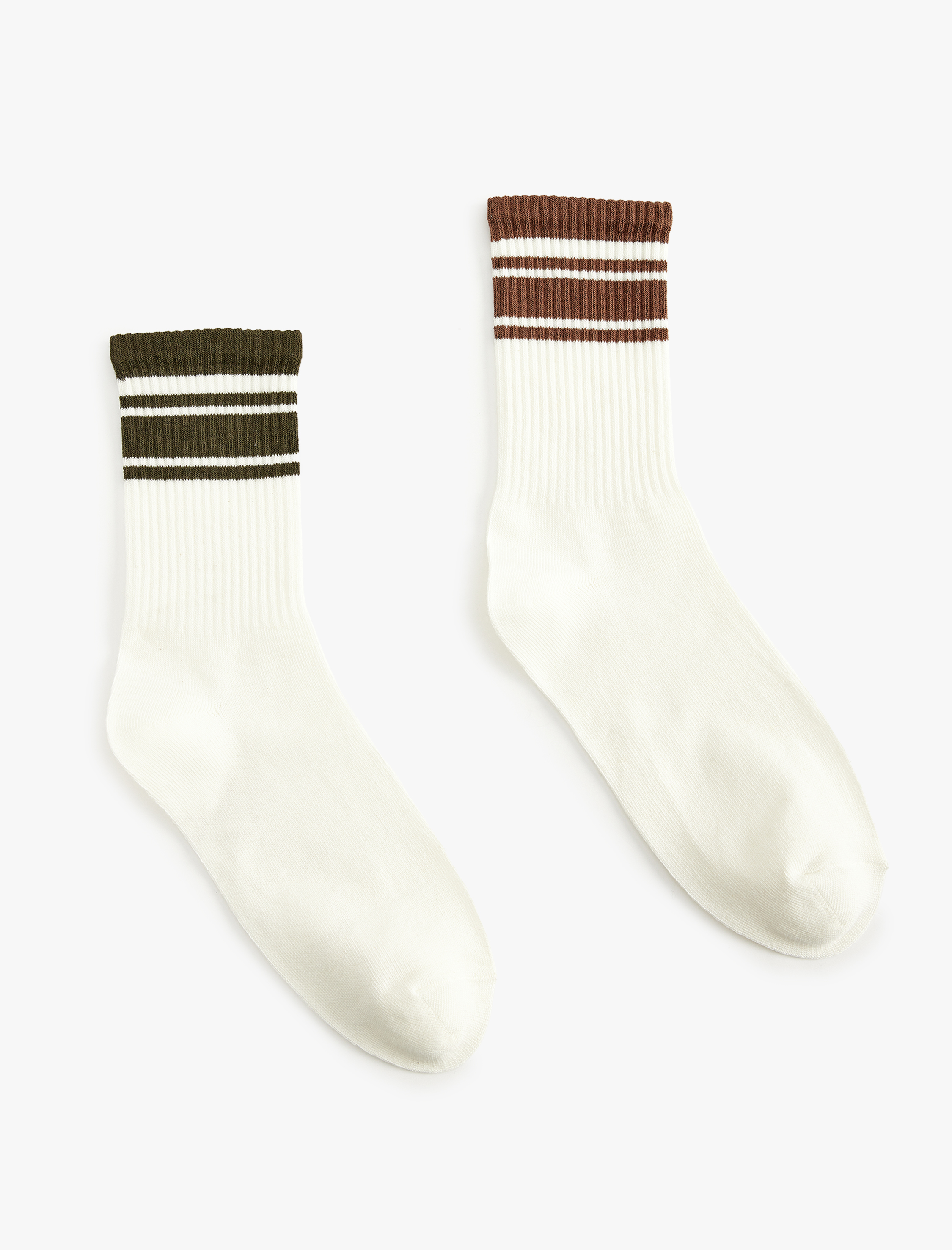  Kadın 2'li Tenis Soket Çorap Seti Çok Renkli