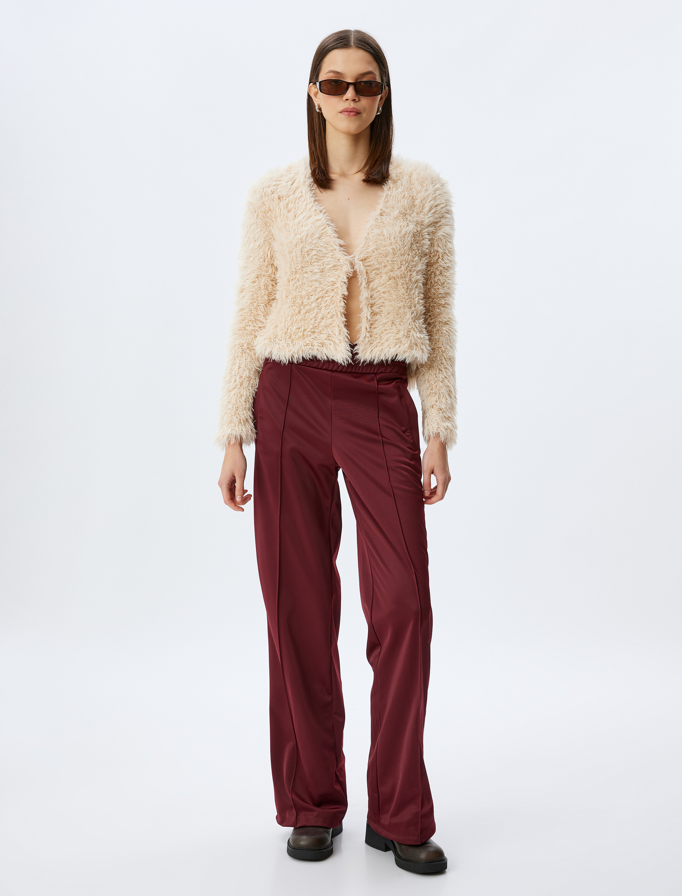   Koton X İnji -  Bağlama Detaylı Peluş Hırka