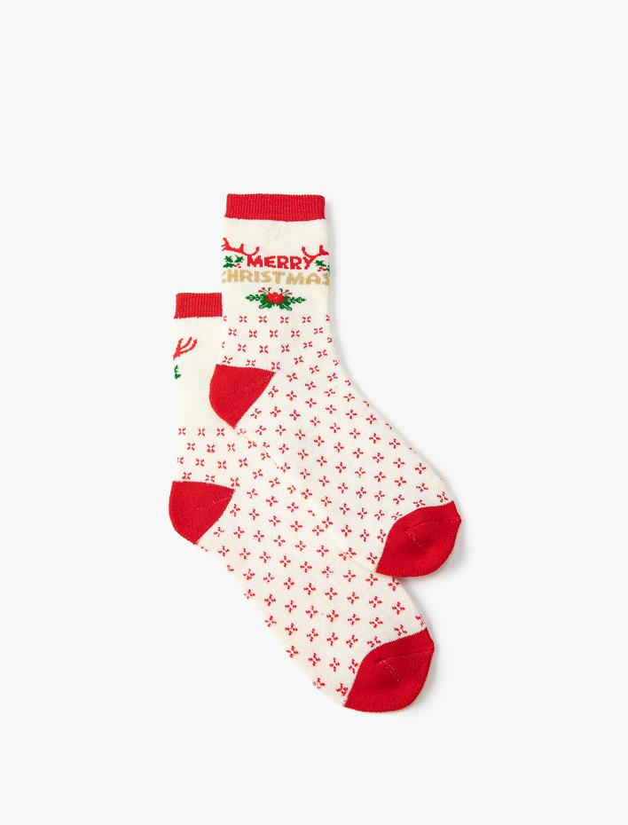 Kadın Havlu Soket Yılbaşı Çorabı