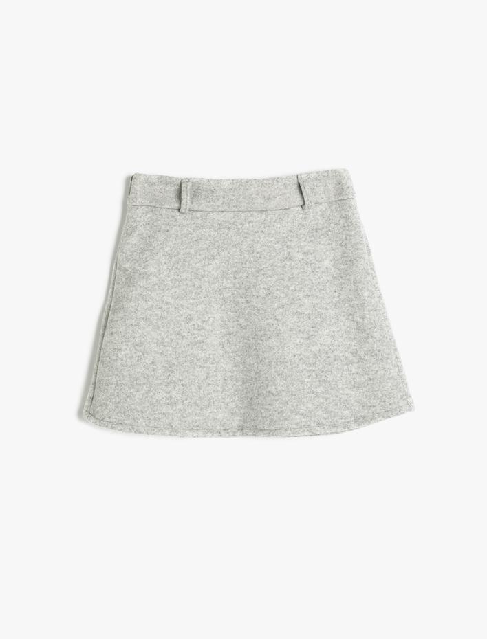 Kız Çocuk Volan Detaylı Basic Mini Etek