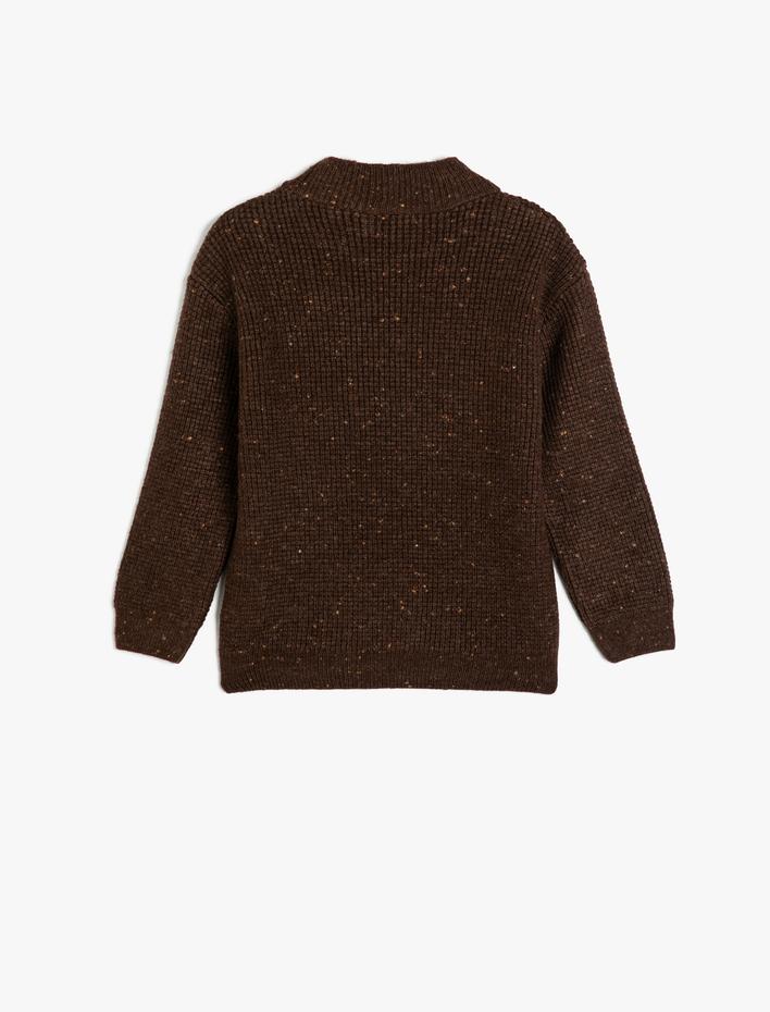 Erkek Çocuk Uzun Kollu Dik Yaka Kazak