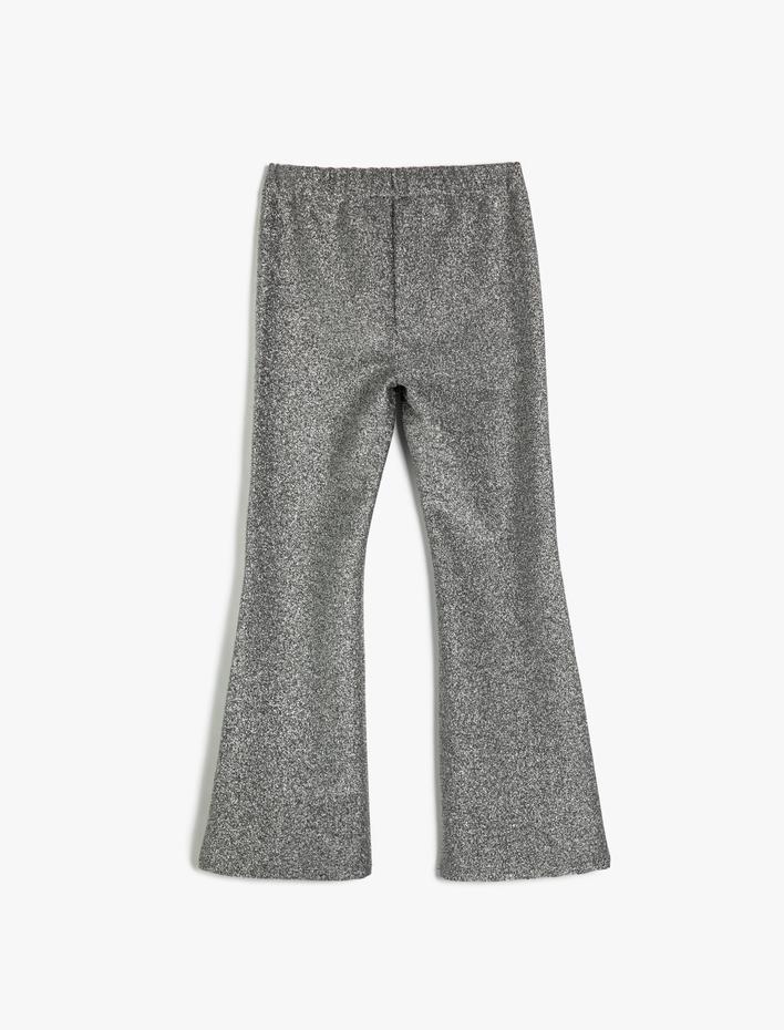 Kız Çocuk İspanyol Paça Pantolon Beli Lastikli