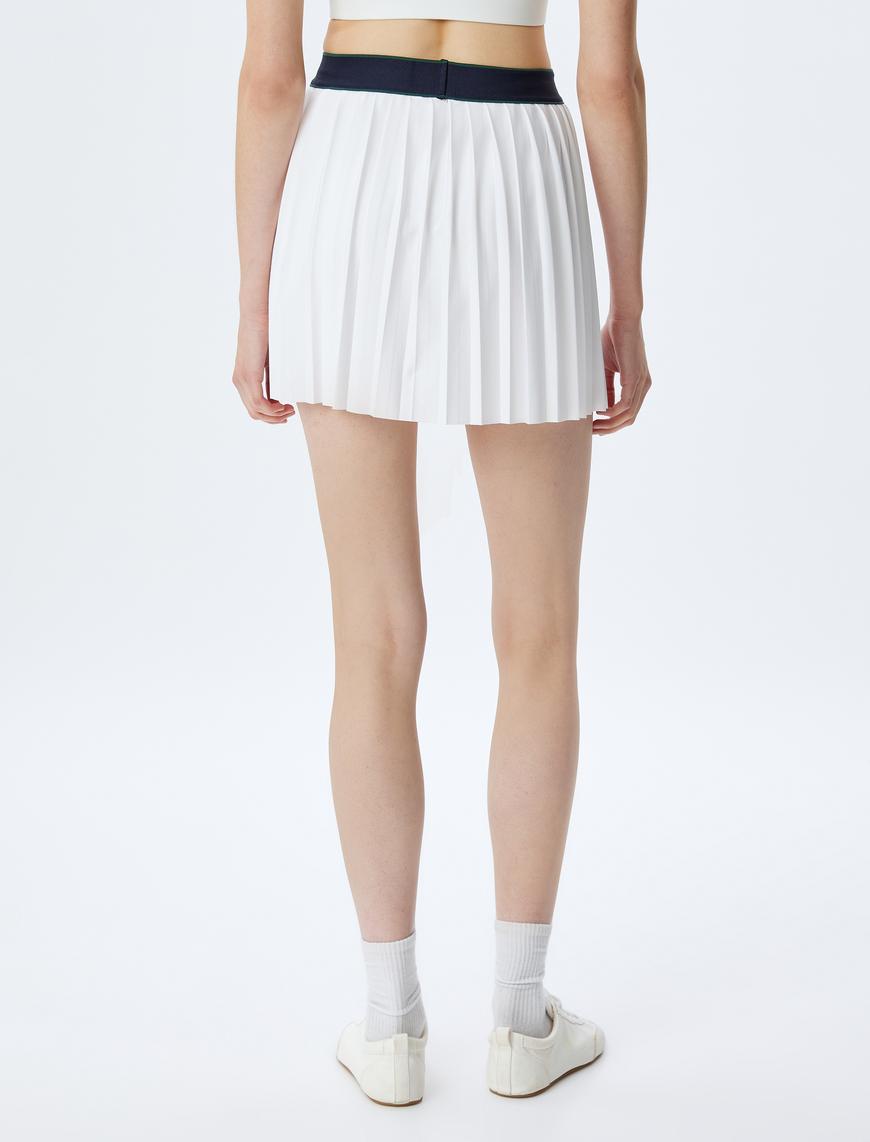   Slim Fit Pileli Şortlu Tenis Eteği