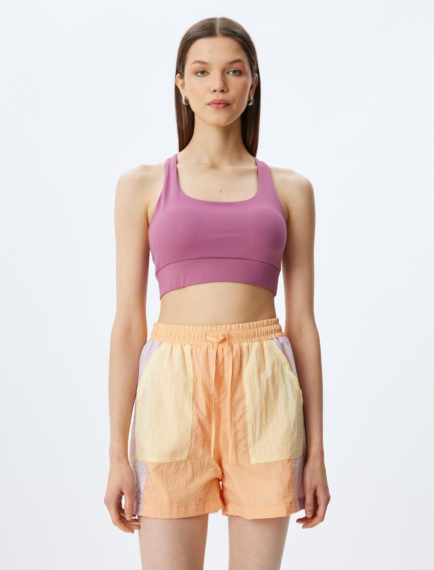   Çapraz Sırt Askılı Slim Fit Yumuşak Tuşe Sporcu Sütyeni