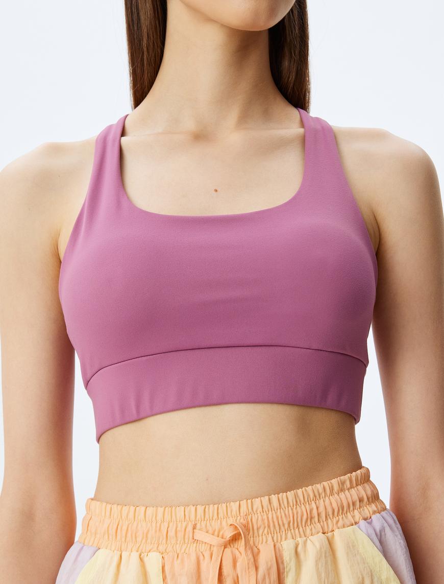   Çapraz Sırt Askılı Slim Fit Yumuşak Tuşe Sporcu Sütyeni