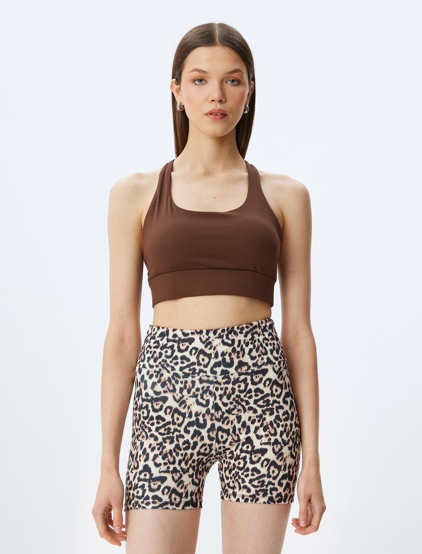   Çapraz Sırt Askılı Slim Fit Yumuşak Tuşe Sporcu Sütyeni