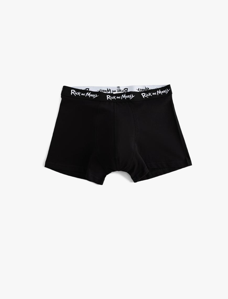   Pamuklu Lisanslı Rick and Morty 3'lü Boxer Seti