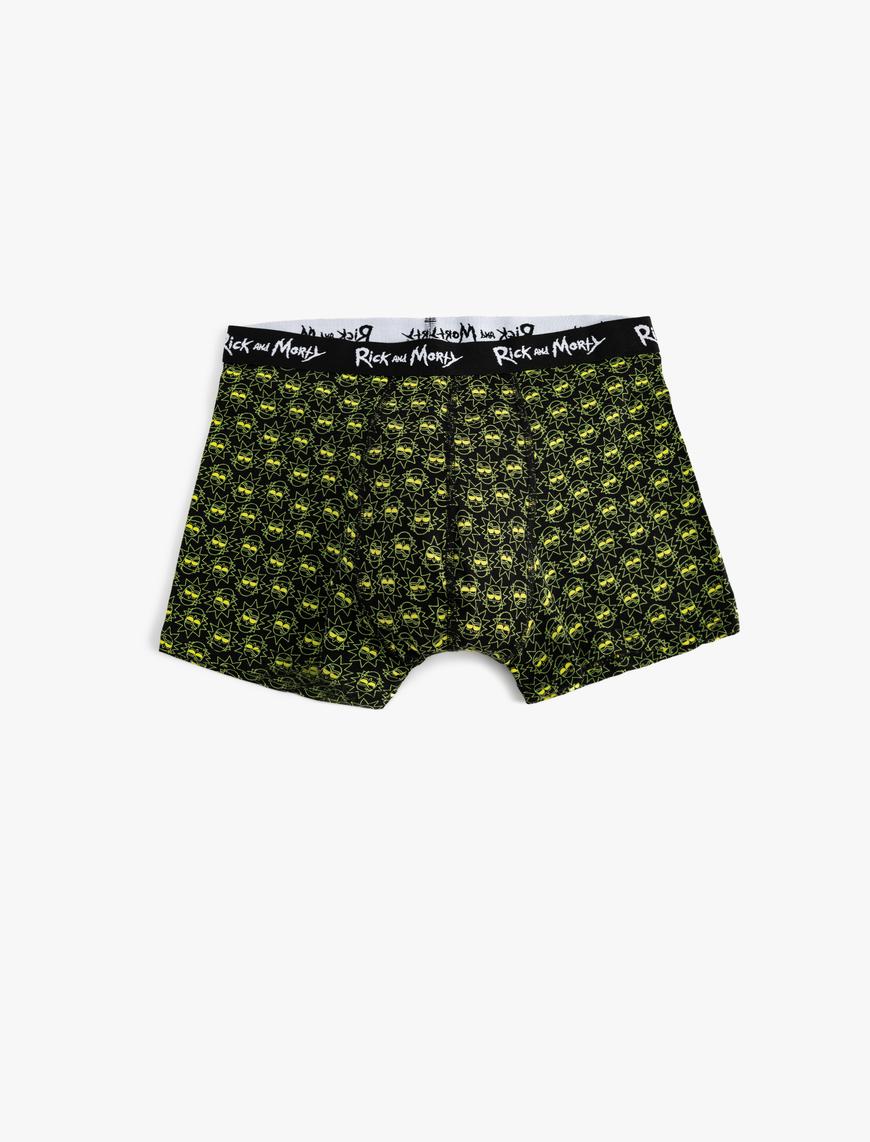  Pamuklu Lisanslı Rick and Morty 3'lü Boxer Seti