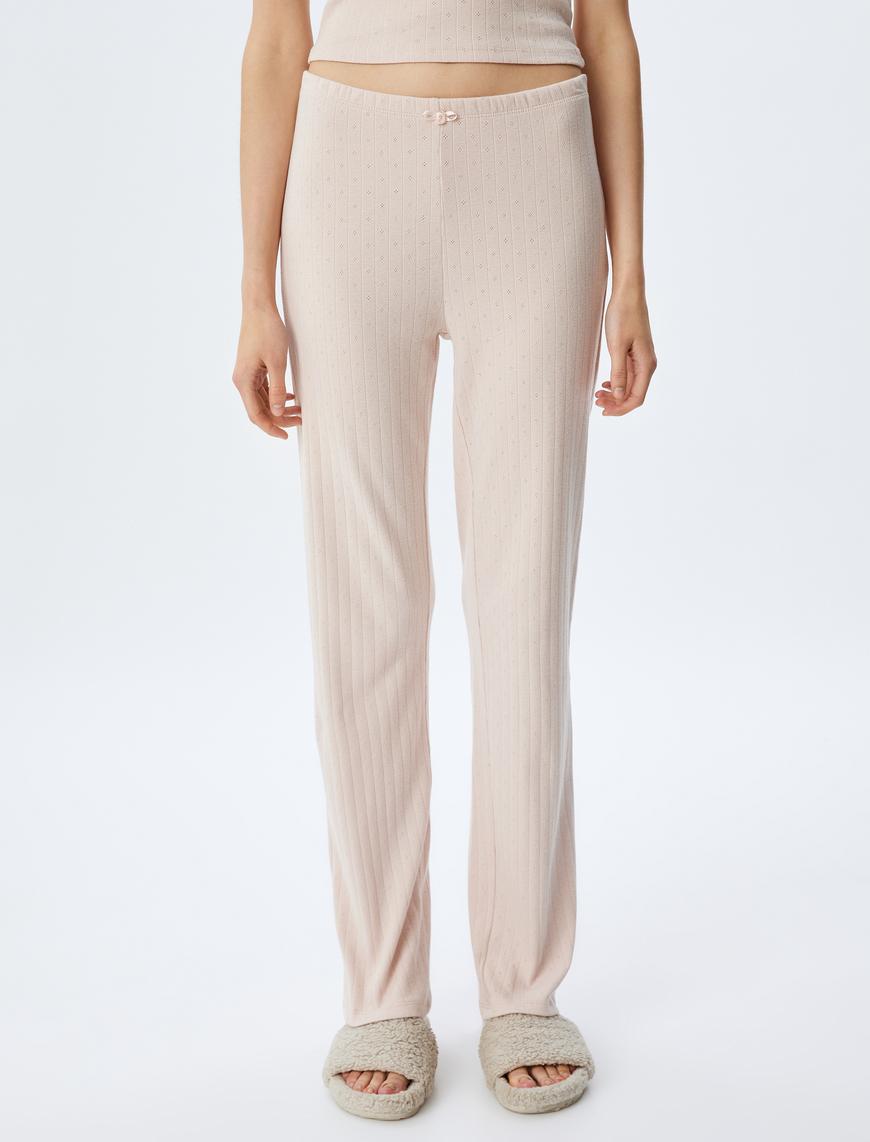   Rahat Kalıp Pamuklu Örme Pijama Altı