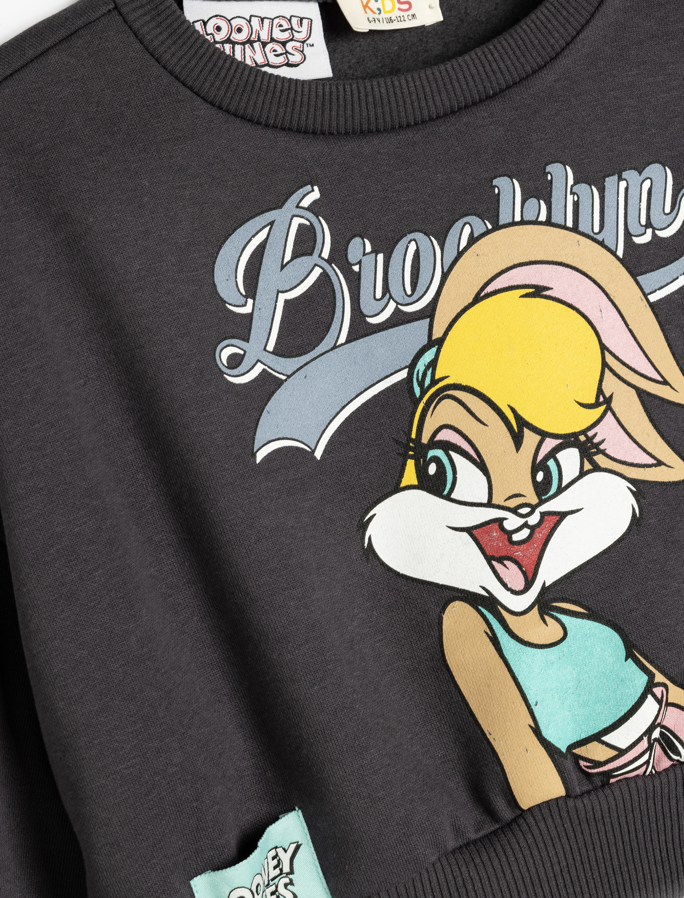 Kız Çocuk Lola Bunny Sweatshirt Lisanslı Uzun Kollu Şardonlu Pamuklu