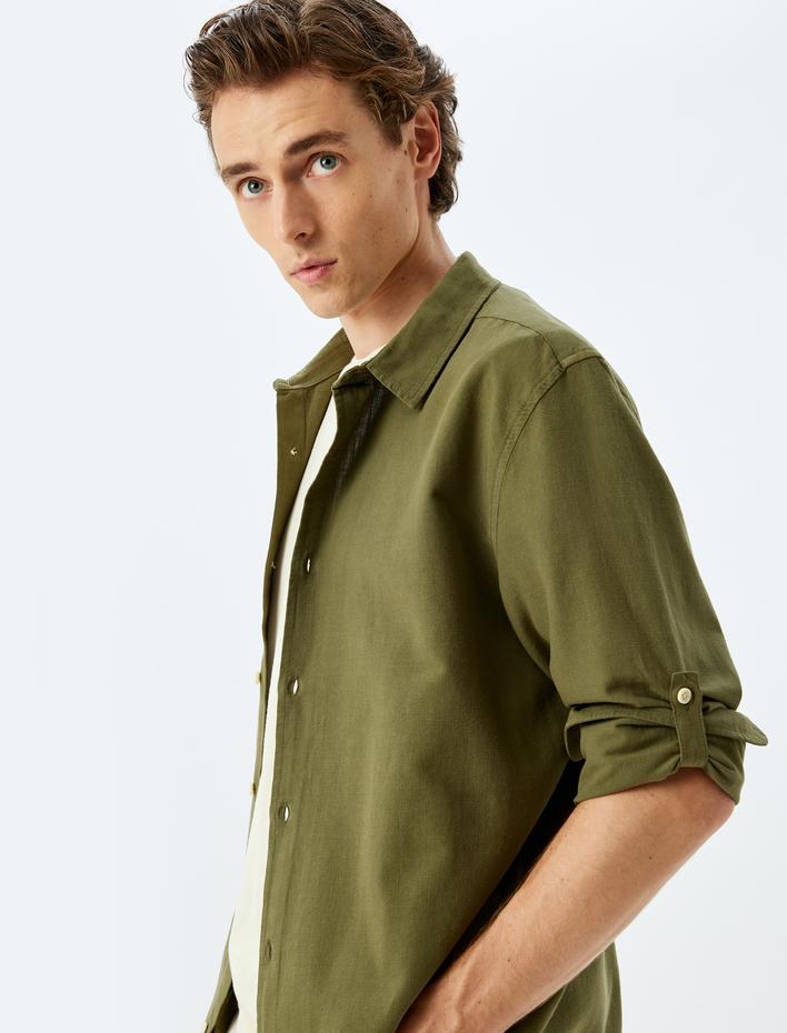  Uzun Kollu Regular Fit Pamuklu Klasik Gömlek