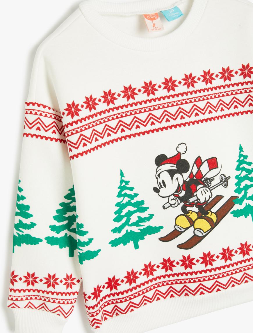 Mickey Mouse Bask l Pamuklu ardonlu Uzun Kollu Sweatshirt