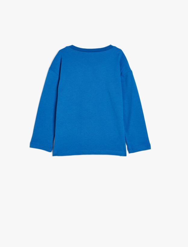 Yılbaşı Temalı Snoopy Baskılı Lisanslı Sweatshirt Uzun Kollu Bisiklet Yaka Pamuklu_1