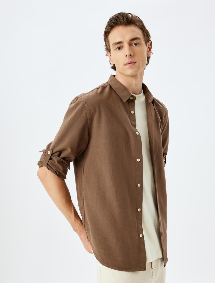  Uzun Kollu Regular Fit Pamuklu Klasik Gömlek