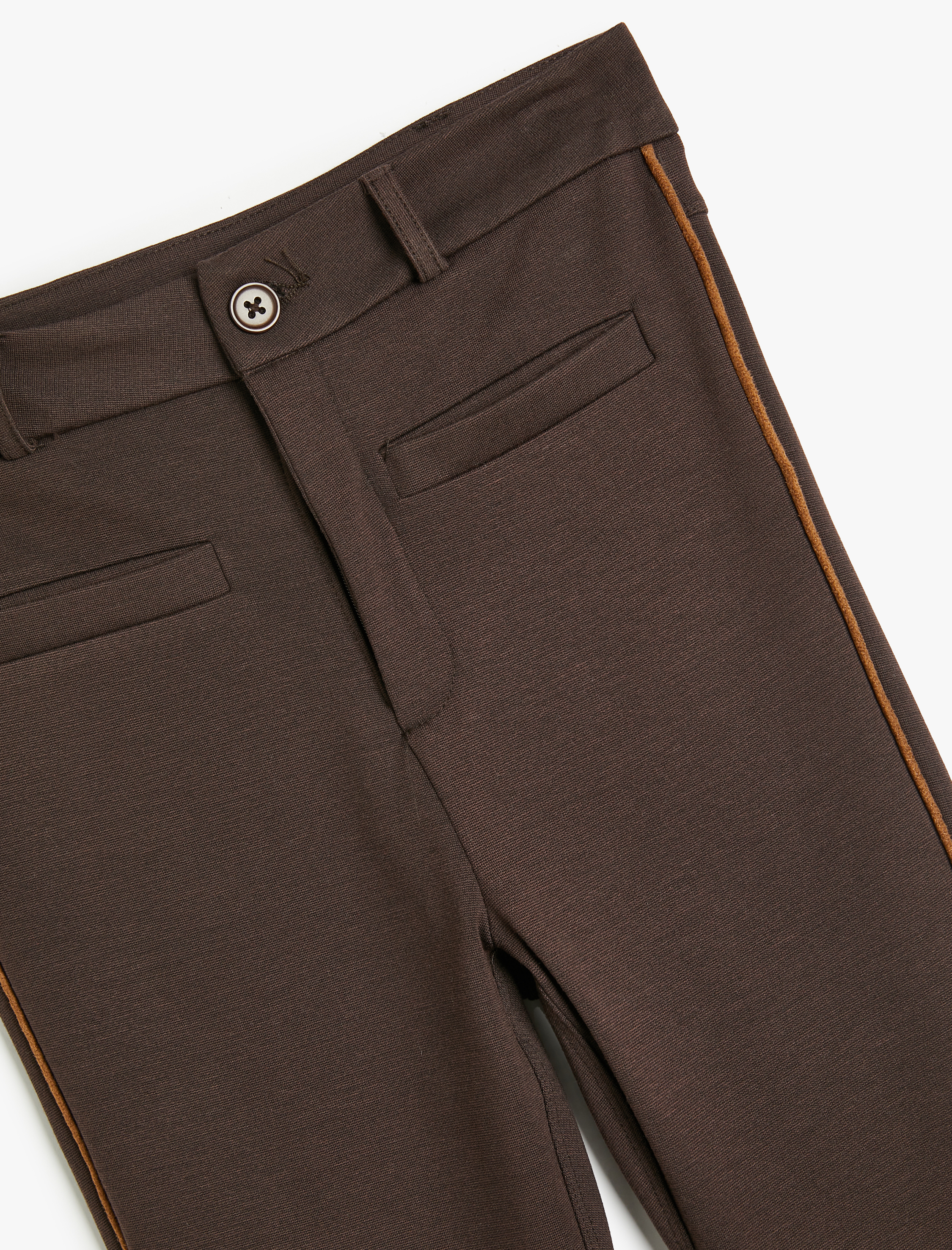  Kız Çocuk Beli Lastikli Cep Detaylı Viskon Karışımlı Basic Tayt