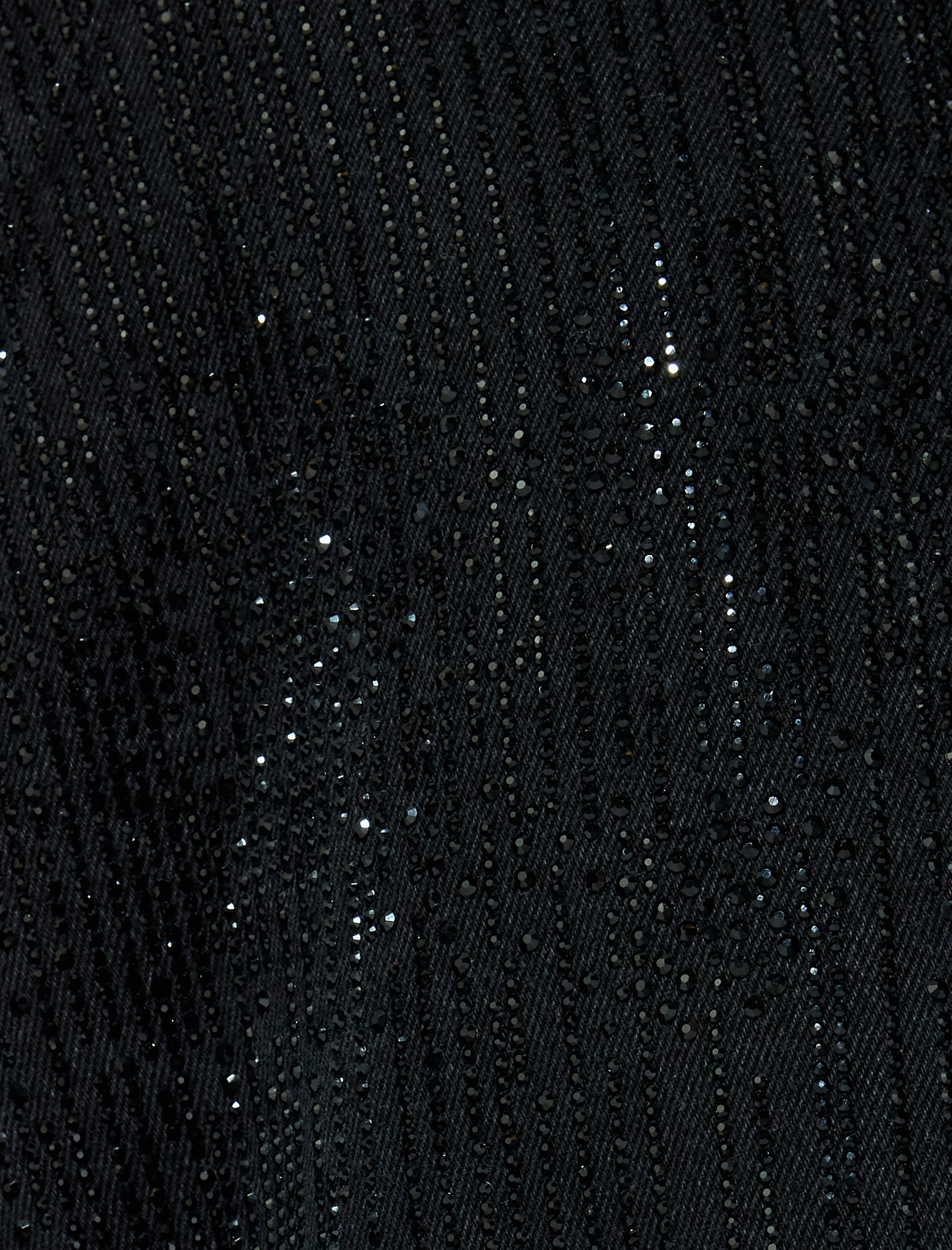   Koton X Sibil Çetinkaya - Taşlı Düğmeli Düz Paça Kot Pantolon - Straight Fit Jean