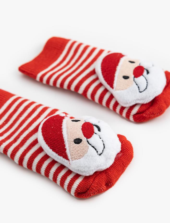Erkek Bebek Noel Baba Detaylı Yılbaşı Çorabı