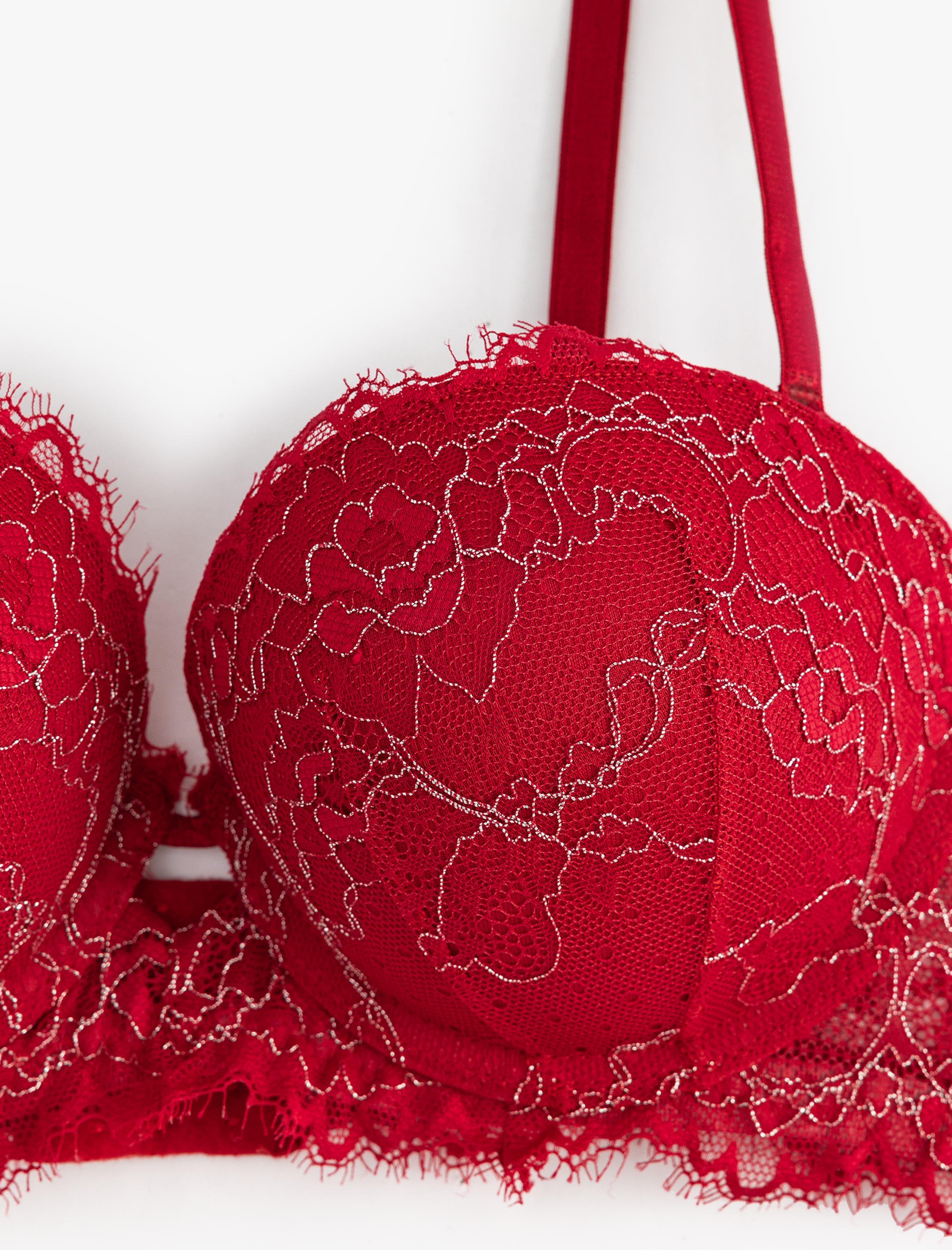   Destekli Dolgulu Dantelli Sütyen