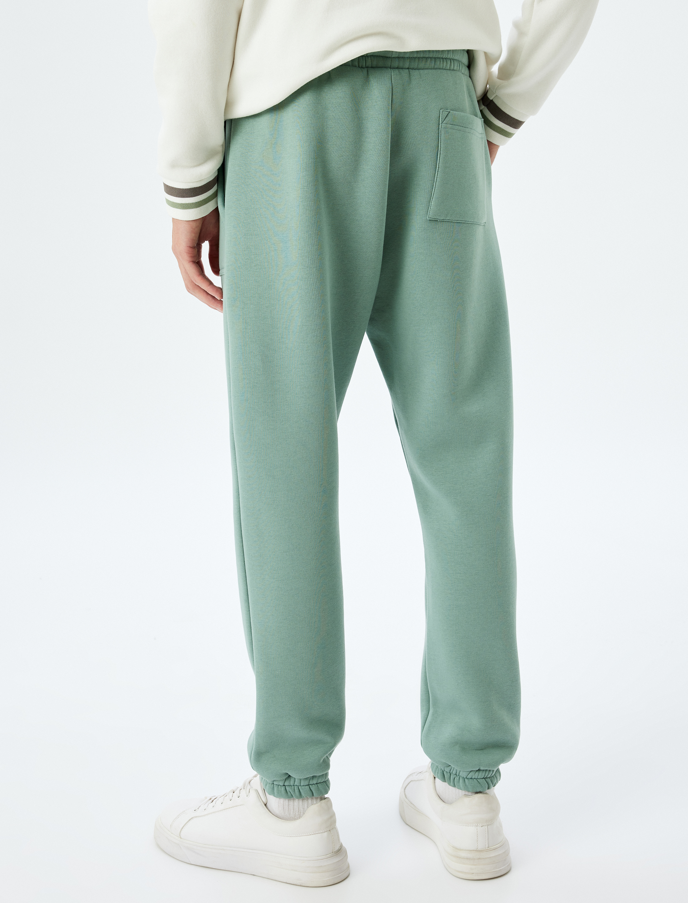   Kışlık Eşofman Altı Beli Bağcıklı Chino Cep Detaylı Şardonlu Pamuk Karışımlı