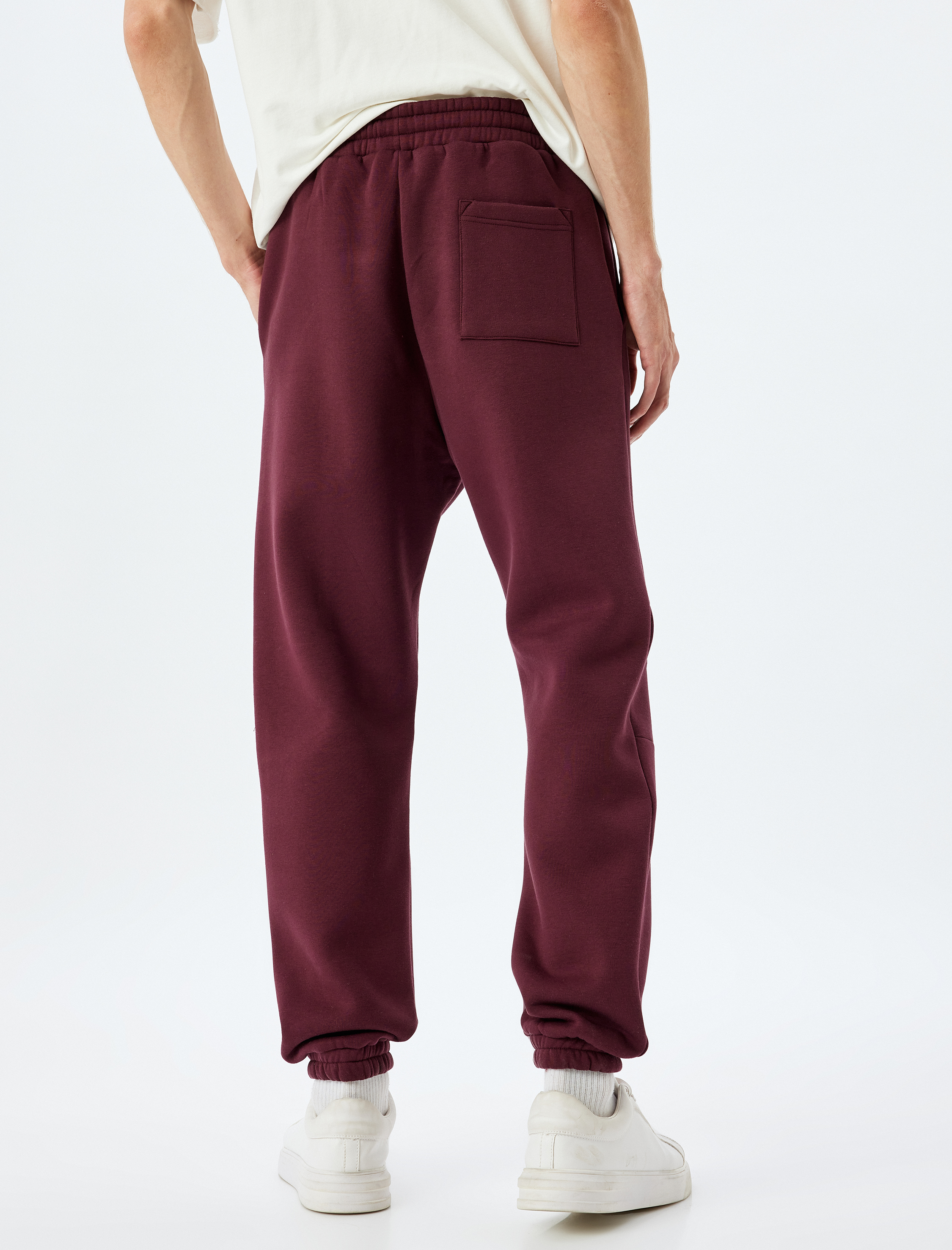   Kışlık Eşofman Altı Beli Bağcıklı Dikiş Detaylı Cepli Şardonlu Pamuk Karışımlı