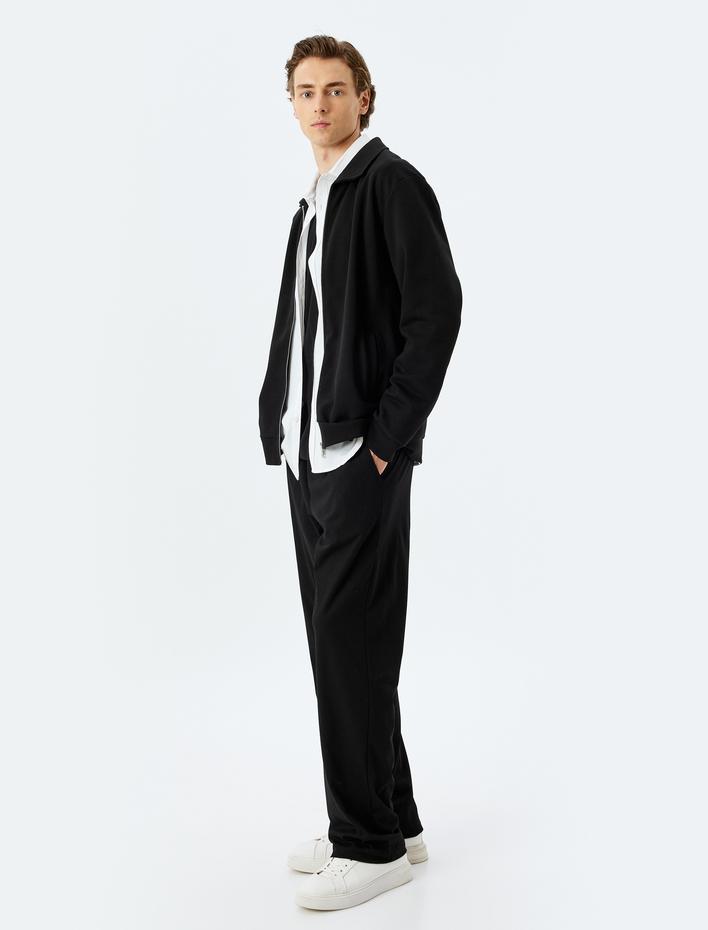  Cep Detaylı Pamuklu Beli Bağcıklı Eşofman Altı