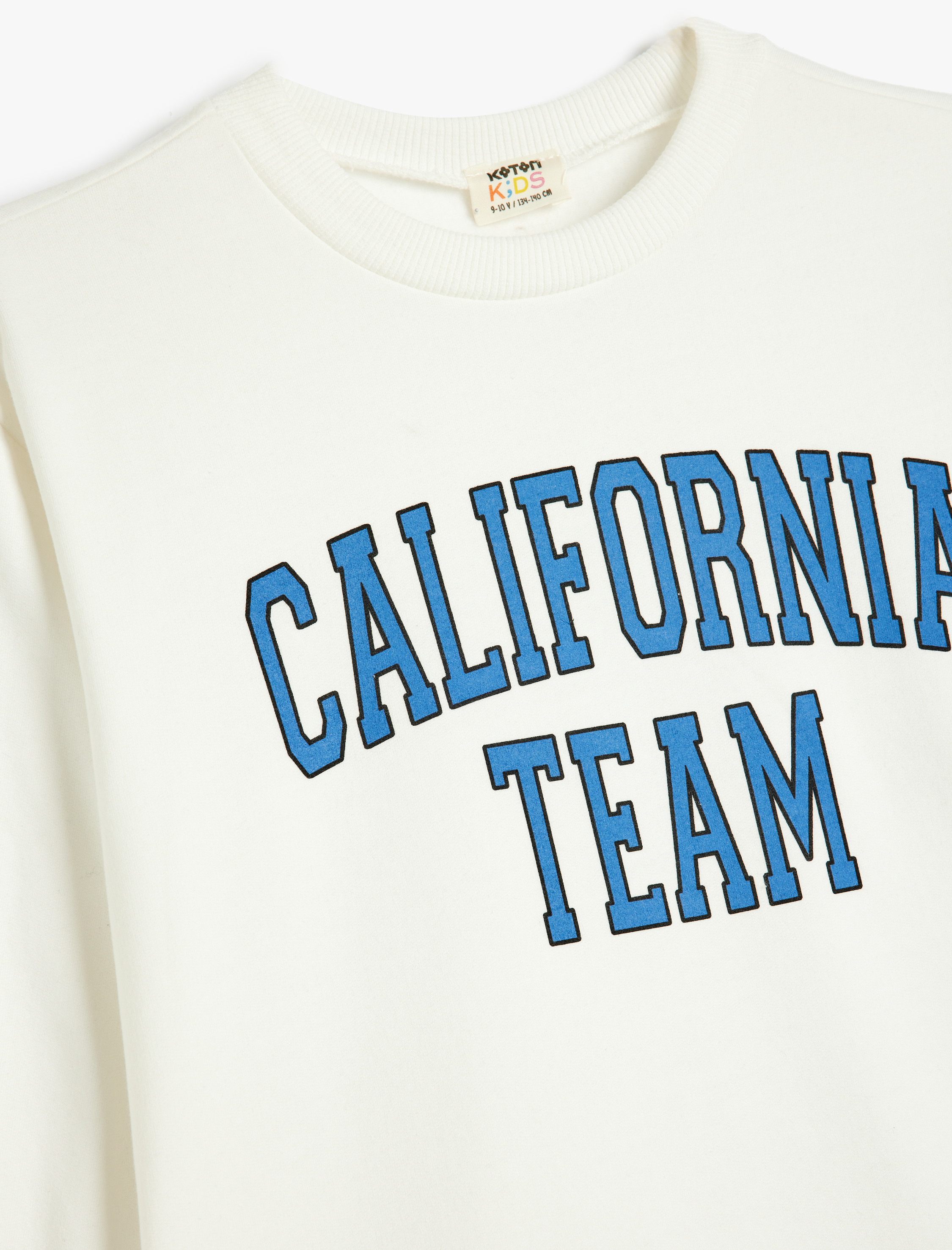  Erkek Çocuk Slogan Baskılı Sweatshirt Bisiklet Yaka uzun Kollu Şardonlu