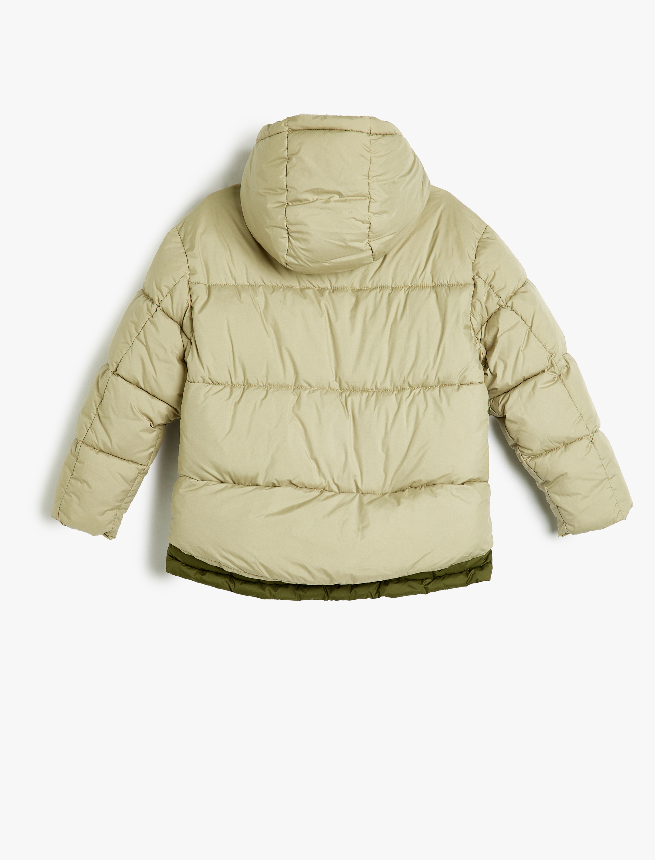 Erkek Çocuk Kapşonlu Şişme Mont Rüzgar Kapaklı Ce Detaylı Aplikeli