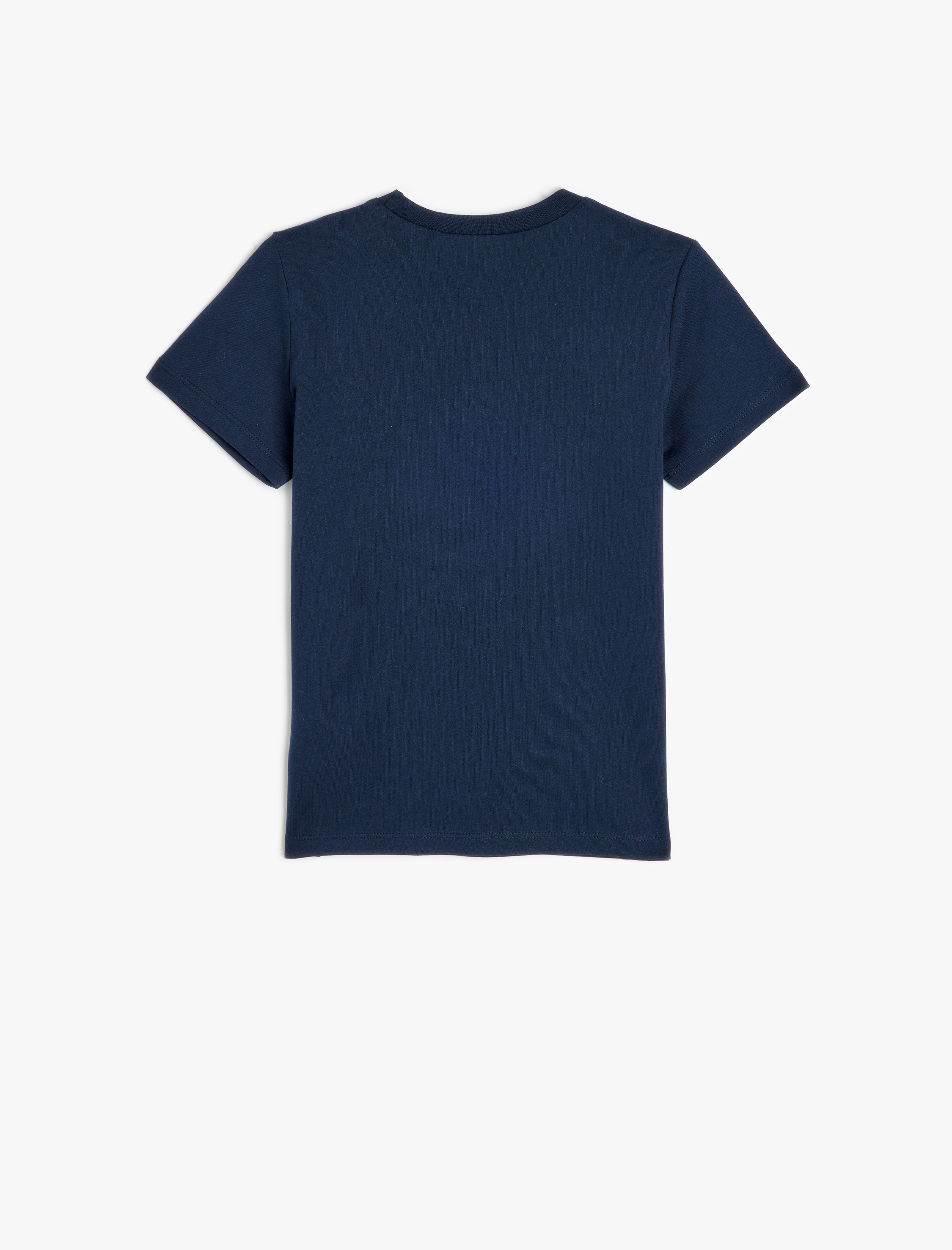  Erkek Çocuk Basic Tişört Uzay Baskılı Kısa Kollu Bisiklet Yaka Pamuklu