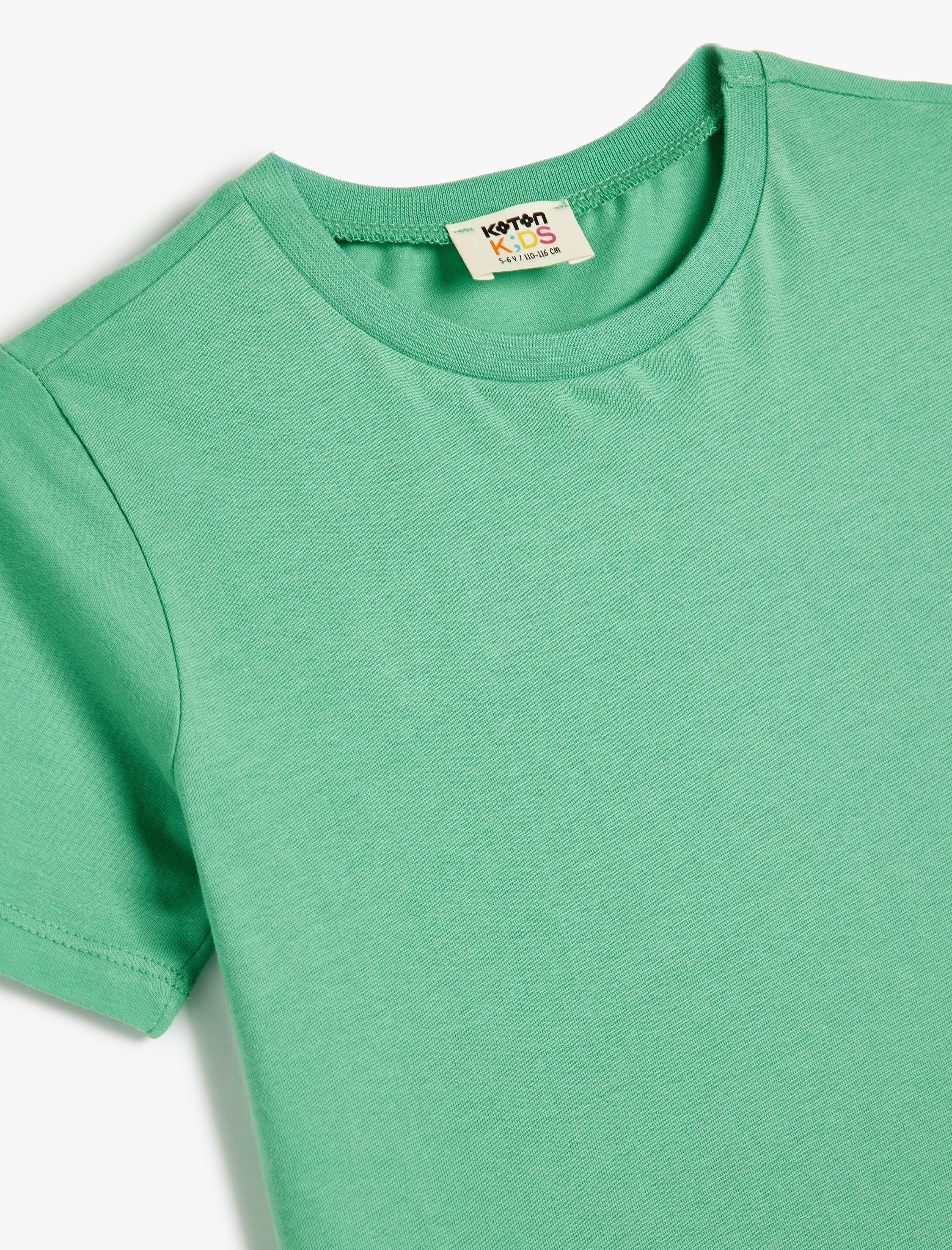  Erkek Çocuk Basic Tişört Kısa Kollu Bisiklet Yaka Pamuklu