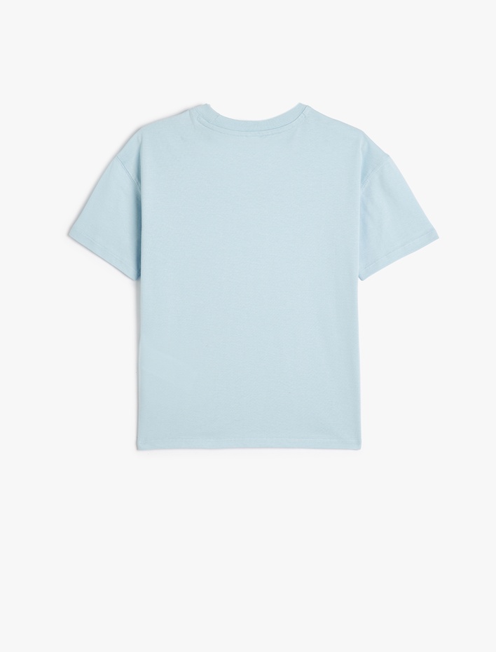 Erkek Çocuk Basic Oversize Tişört Kısa Kollu Bisiklet Yaka Pamuklu