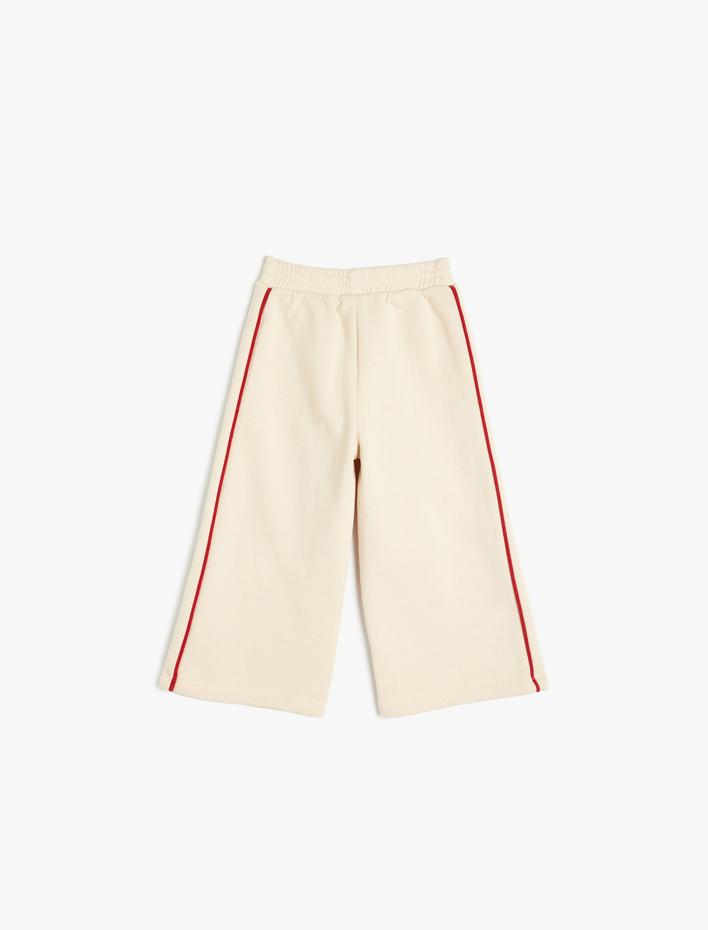 Kız Bebek Bol Paça Eşofman Altı Beli Lastikli Pamuklu Şardonlu