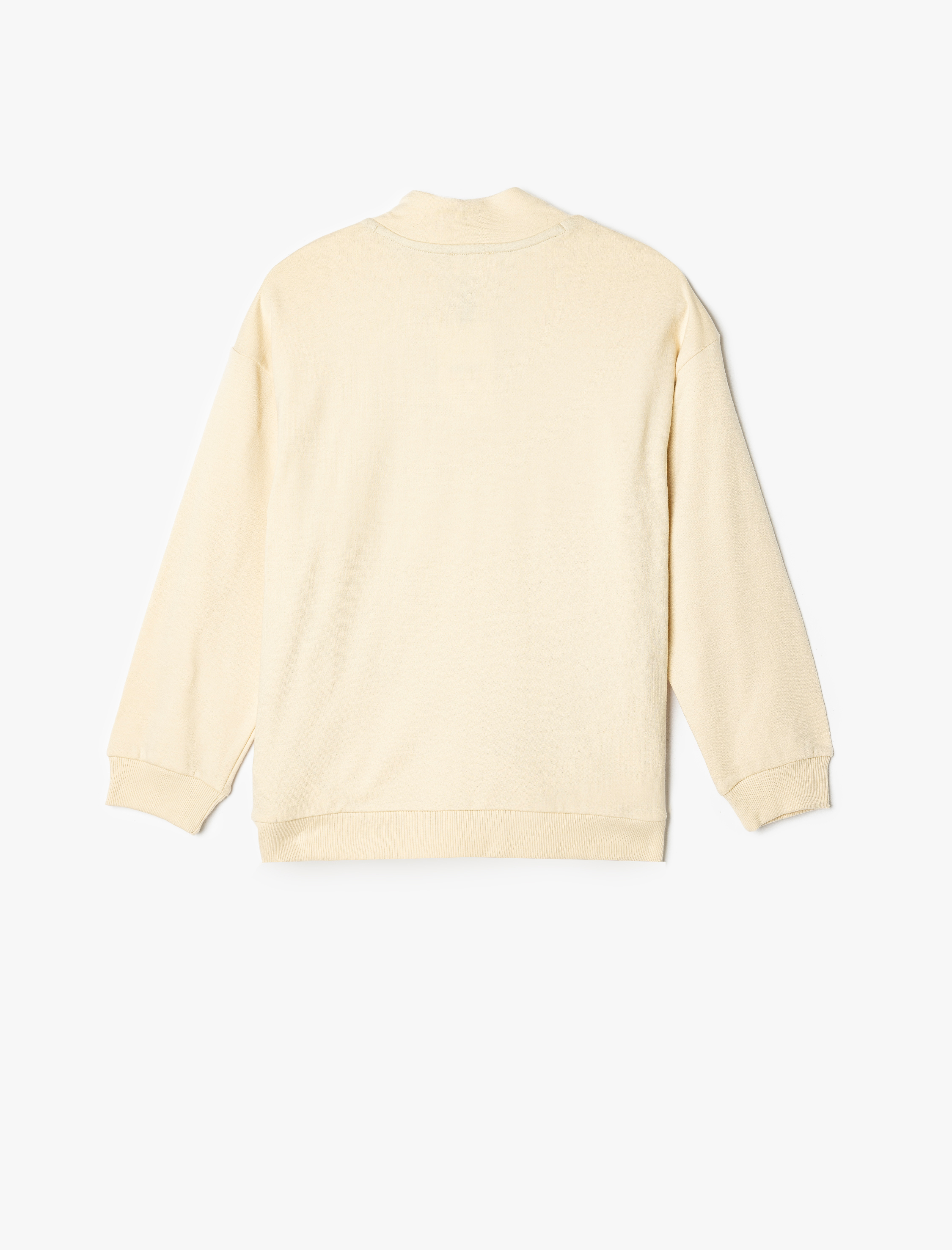  Erkek Çocuk Pamuklu Fermuarlı Şardonlu Dik Yaka Sweatshirt ve Şort Seti