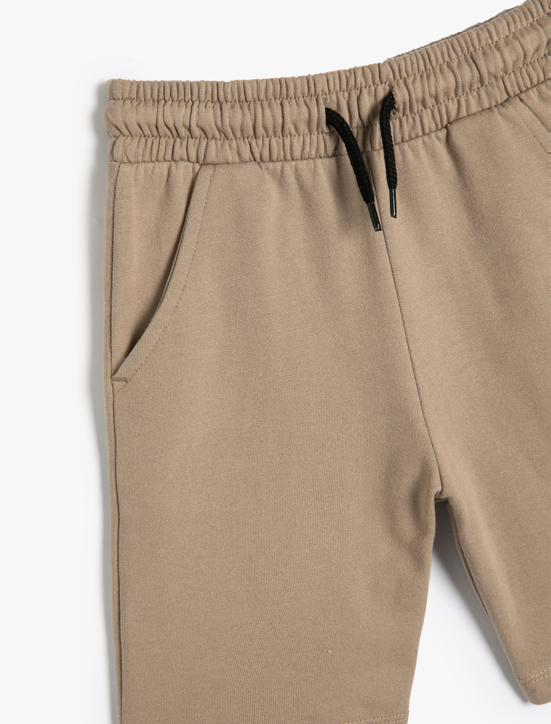  Erkek Çocuk Pamuklu Fermuarlı Şardonlu Dik Yaka Sweatshirt ve Şort Seti