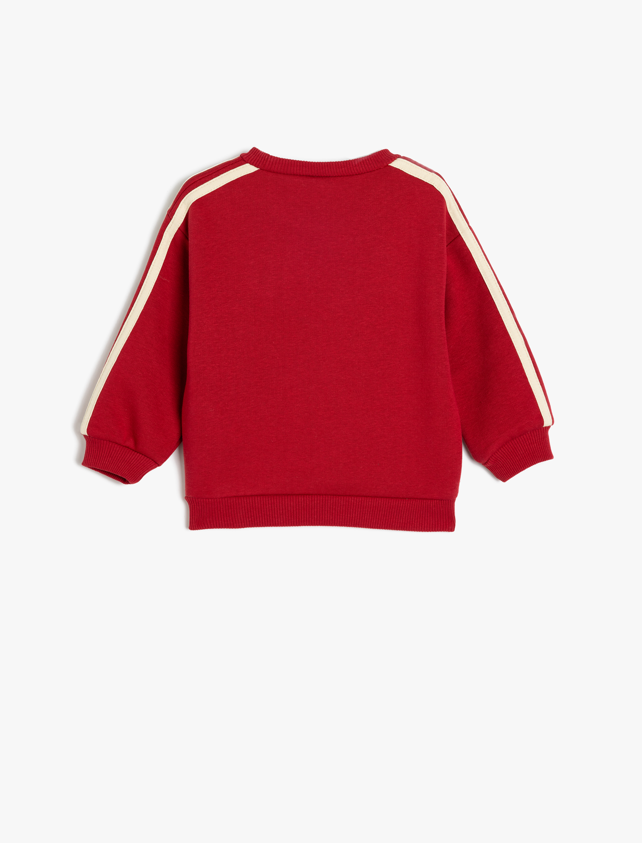  Kız Bebek Sweatshirt Uzun Kollu Bisiklet Yaka Aplike Detaylı Pamuklu Şardonlu