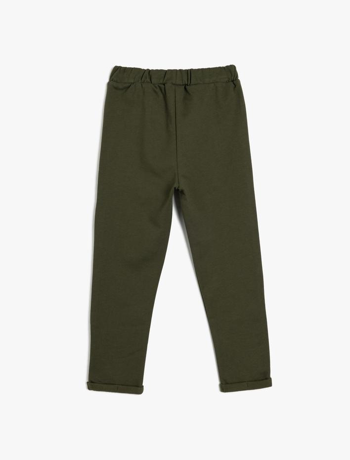 Erkek Bebek Altı Beli Bağlamalı Pamuklu Şardonlu Basic Eşofman