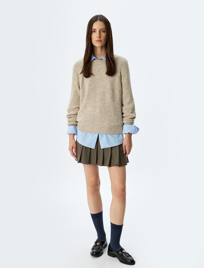  Basic Triko Kazak Uzun Kollu Yumuşak Dokulu