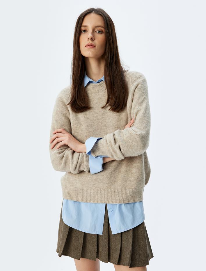  Basic Triko Kazak Uzun Kollu Yumuşak Dokulu