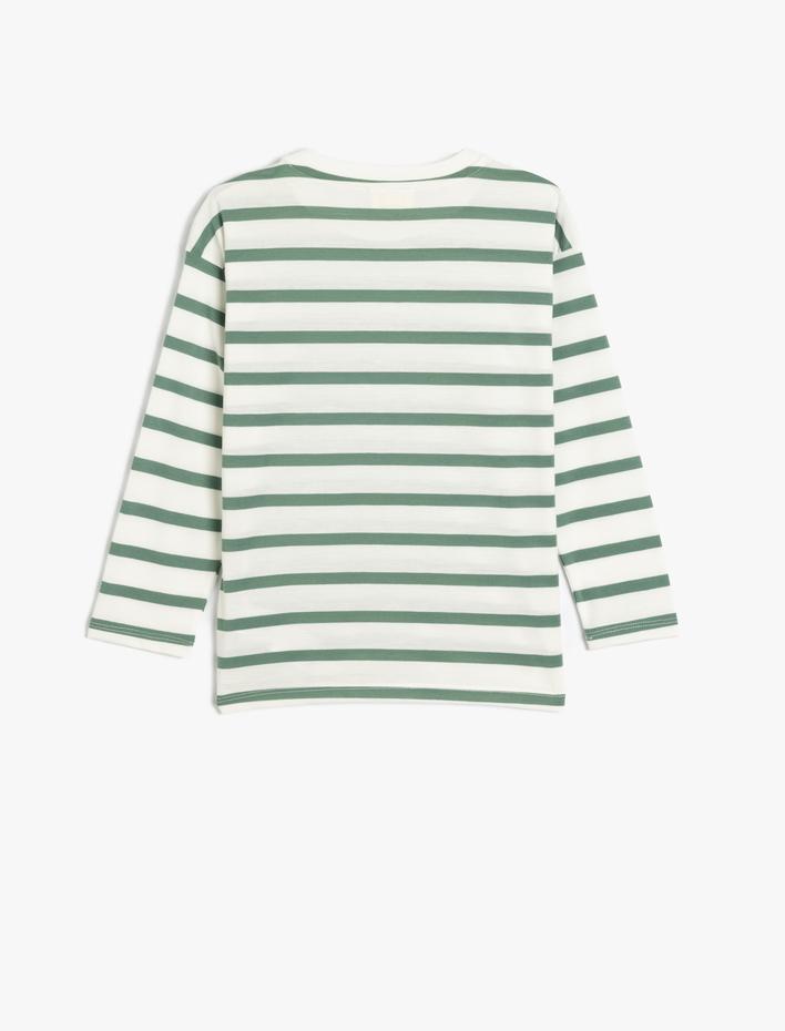 Erkek Çocuk Uzun Kollu Tişört Bisiklet Yaka Viskon Karışımlı