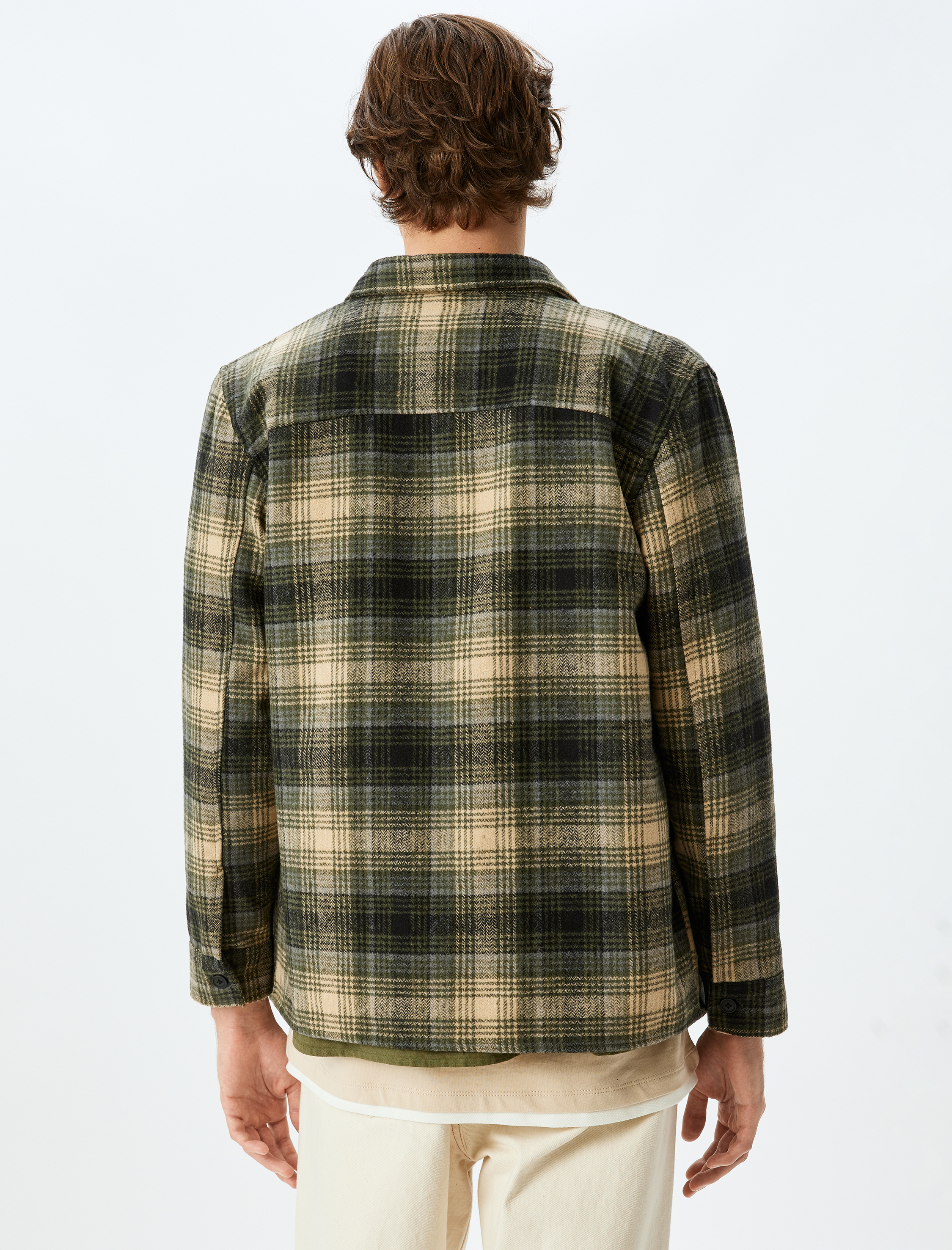   Pamuk Karışımlı Regular Fit Cep Detaylı Uzun Kollu Oduncu Gömleği