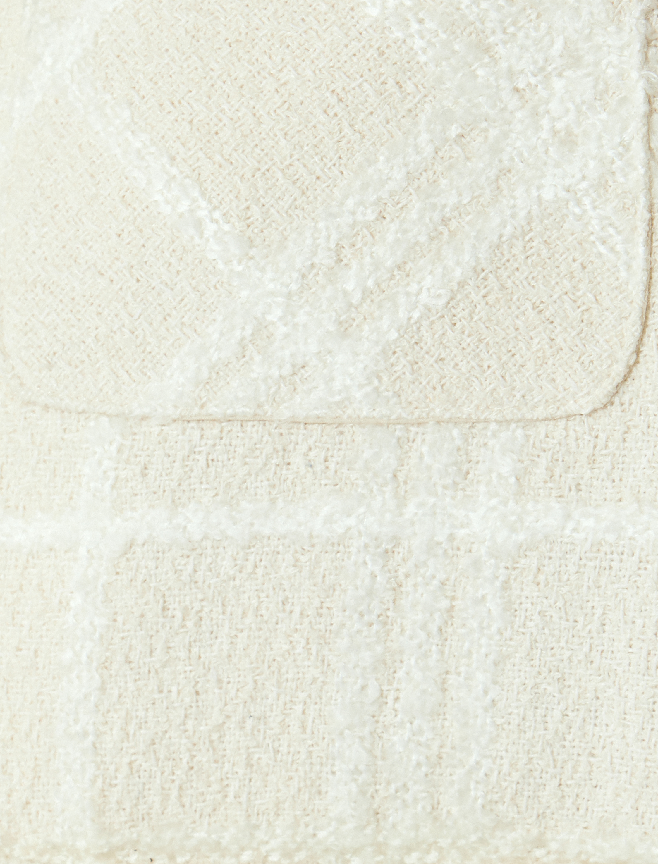   Cepli Yuvarlak Yaka İnci Düğme Detaylı Tüvit Ceket