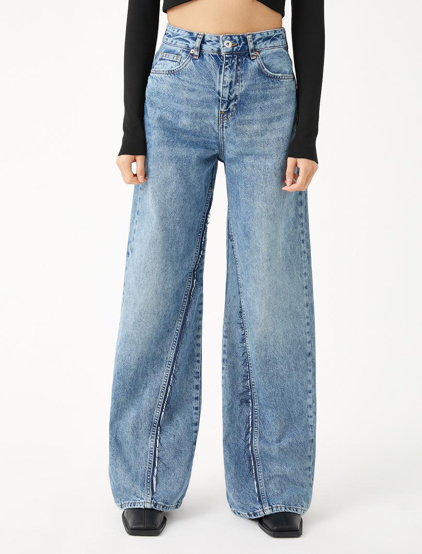   Geniş Paça Kot Pantolon Yüksek Bel- Bianca Jean