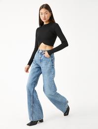 Geniş Paça Kot Pantolon Yüksek Bel- Bianca Jean