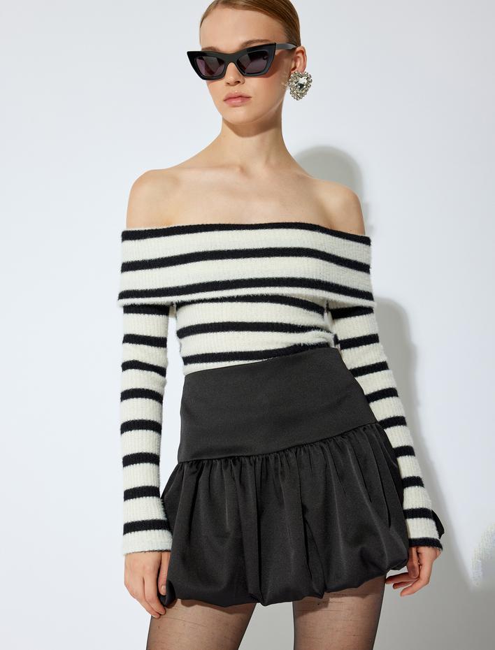  Koton X Sibil Çetinkaya - Mini Saten Balon Etek