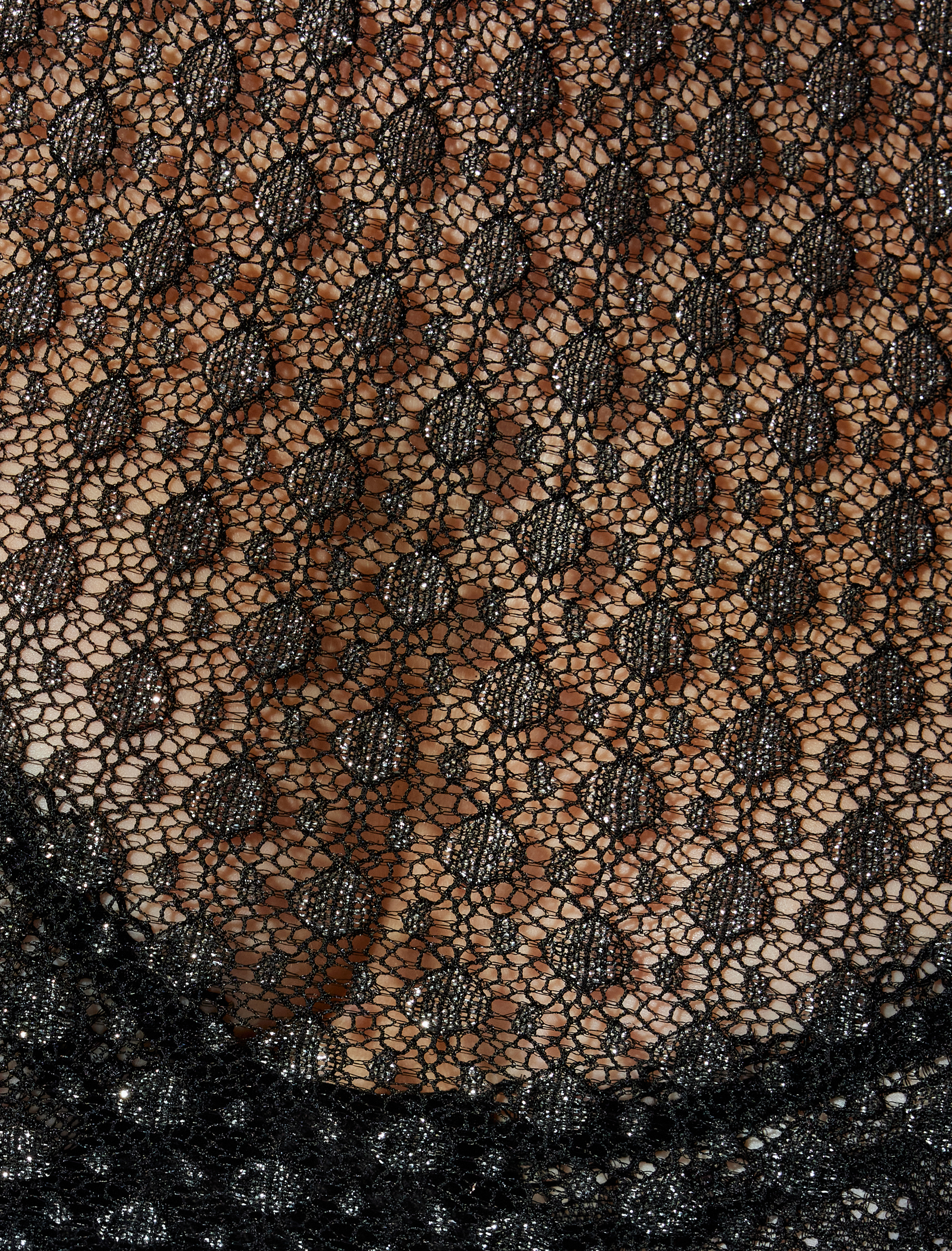   Bisiklet Yaka Uzun Kollu Transparan Crop Bluz