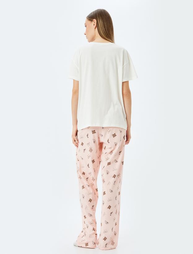 Baskılı Örme Pijama Takımı 2 Parça_3