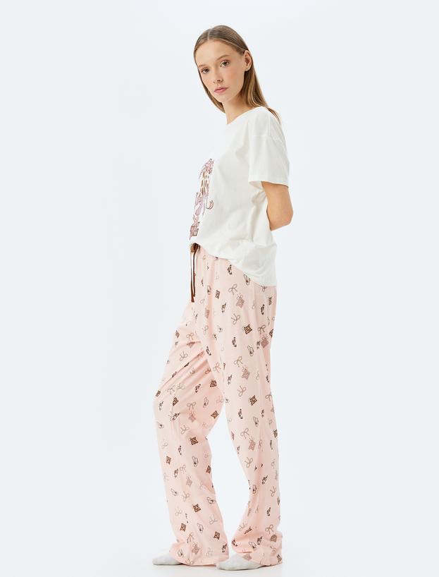 Baskılı Örme Pijama Takımı 2 Parça_1