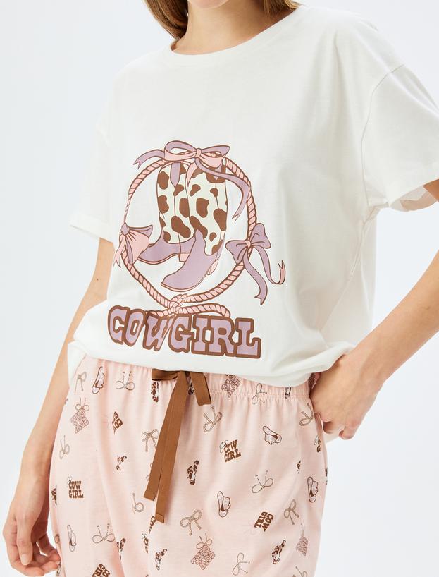 Baskılı Örme Pijama Takımı 2 Parça_4