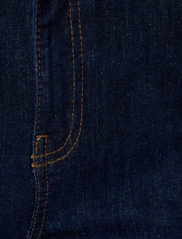 İspanyol Paça Normal Bel Skinny Fit Düğmeli Kot Pantolon - Flare Jean_5