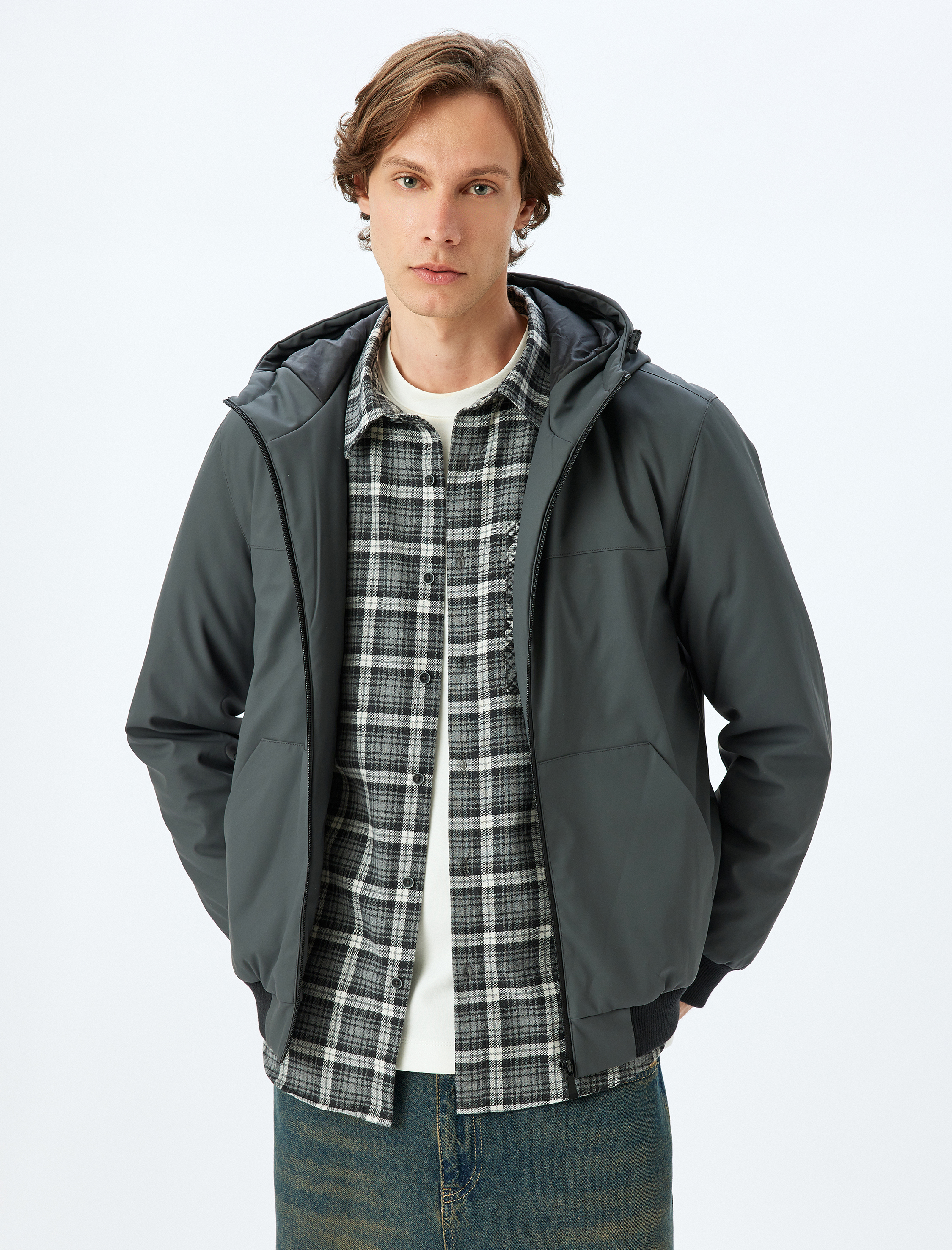   Mevsimlik Ceket Slim Fit Fermuarlı