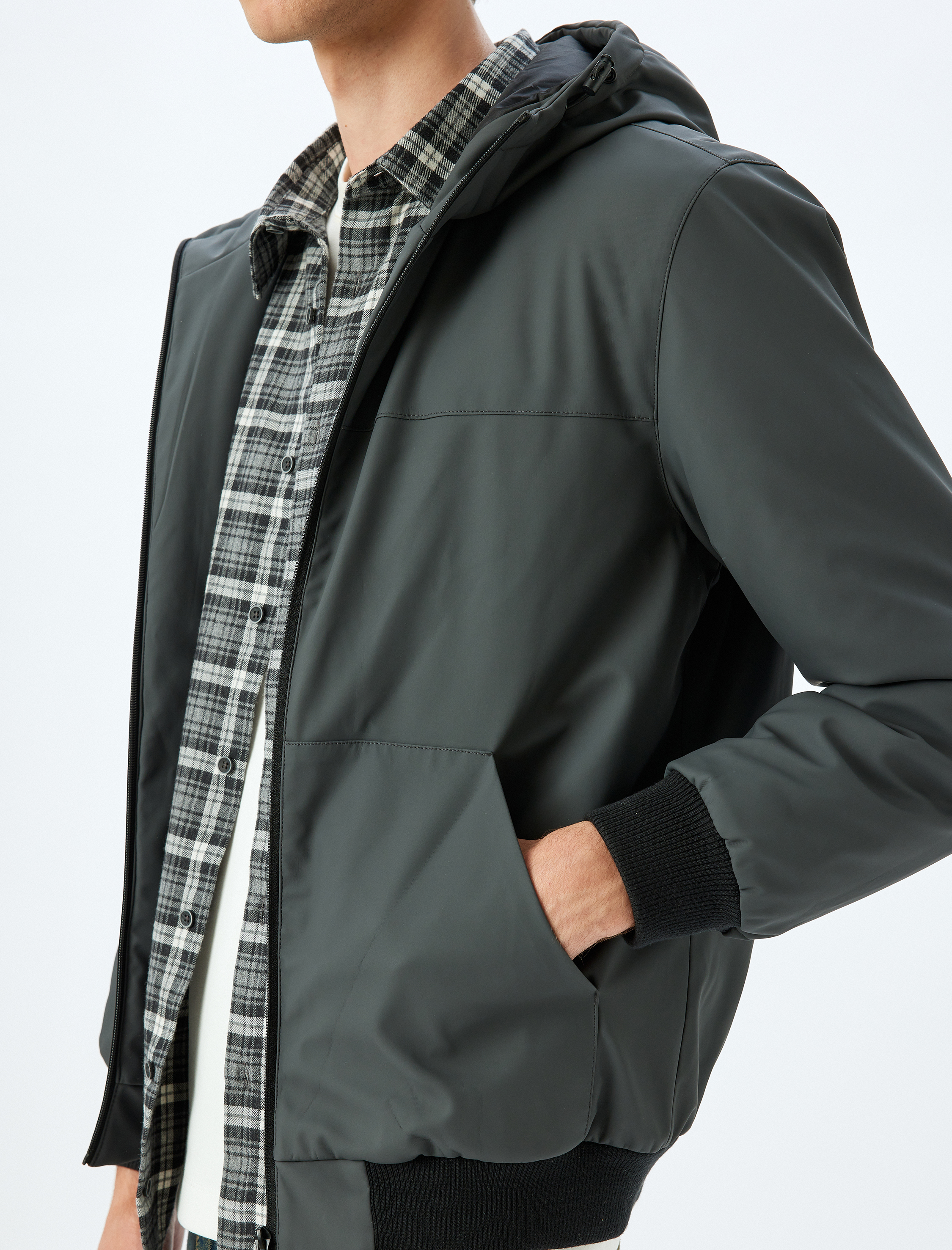   Mevsimlik Ceket Slim Fit Fermuarlı